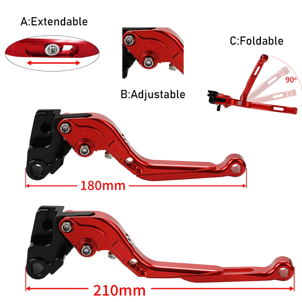 Honda CBR650R Adjustable Brake & Clutch Levers + Grips Set (2018–2025)