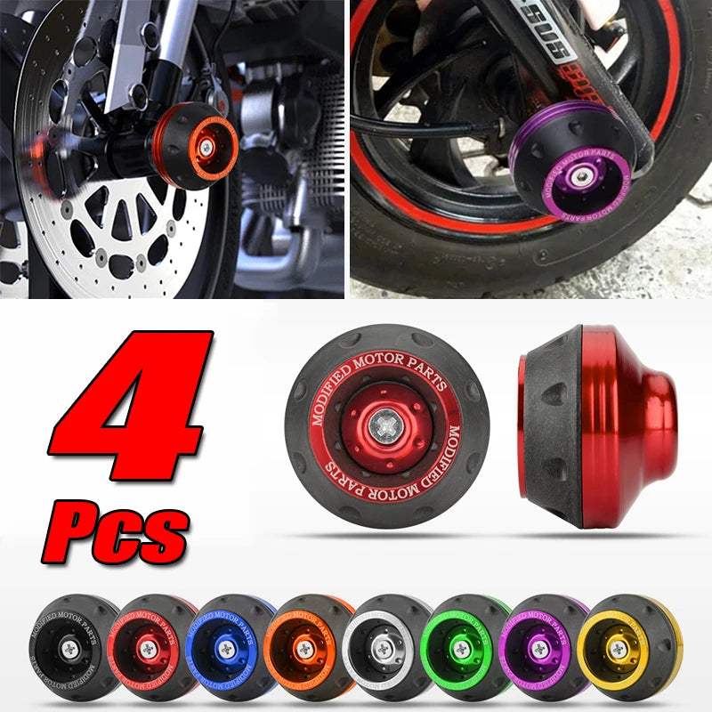 2/4Pcs Universal Motorcycle Wheel Protection Crash Pad Motorbike Crash Protectors Alloy Motocross Falling Front Fork Slider Cups